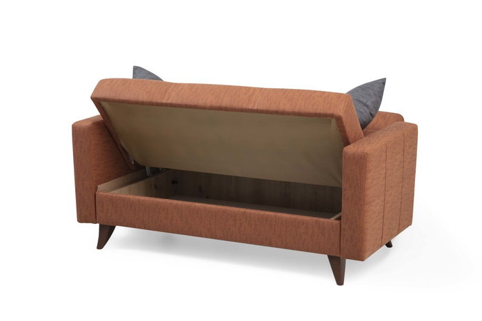 Atelier Del Sofa Polya Sofá Cama de 2 Plazas Rojo Teja